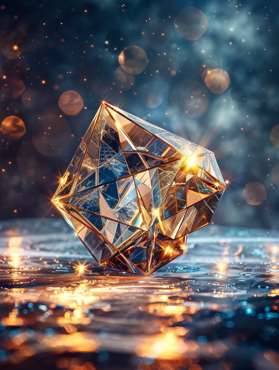 réation artistique numérique éclatante générée par Midjourney, Illustration complexe et détaillée Mijourney,  , Composition photographique stylisée d'un objet du quotidien transformé en œuvre d'art surréaliste par Midjourney.